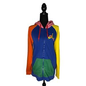 Nike Air Jordan Women’s Colorful Full Zip Hoodie, Medium, Pre-owned
